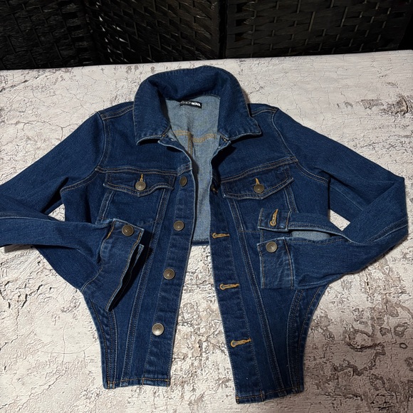 Fashion Nova Denim Mini Skirt and Shirt, Size Women’s Small - Picture 7 of 12